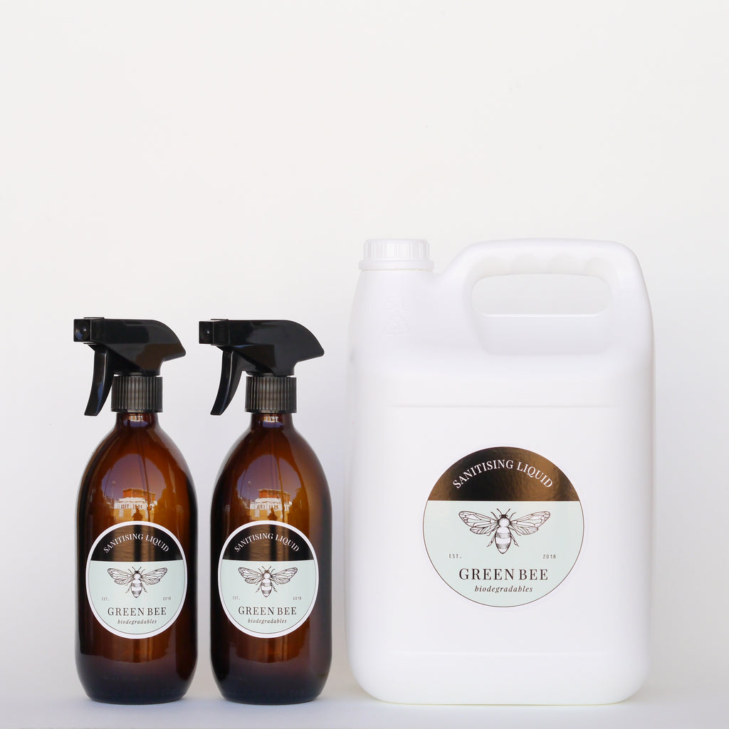 Sanitising Liquid - Anti-viral - 5 litres plus 500ml glass spray bottle